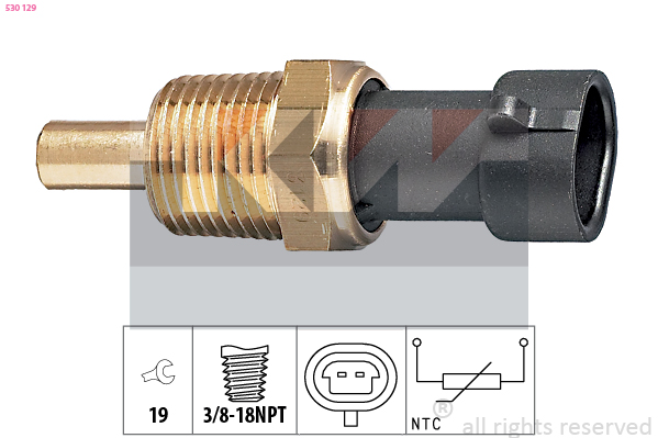 Senzor,temperatura ulei 530 129 KW